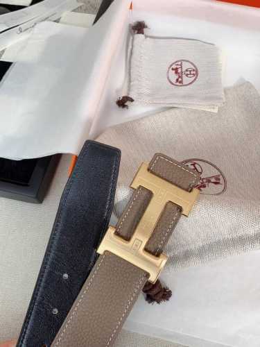 特 现货 ｜HermèS｜ 爱马仕38Mm 宽皮带 双拼色 精品扣