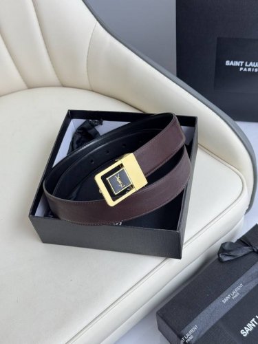 2025 开春秀款Saint Laurent 圣罗兰女士腰带皮带 原厂真金电渡扣头，意大利原厂皮，宽3.0Cm，代购级。
