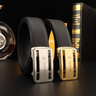 特 路易威登自动秘原单高端品质专柜官网同步宽度3.8精美自动钢扣头意大利进口头层荔枝纹小牛皮纹理清晰真实感超强打造全新的视觉3D郊果高档客户入手送礼自用佳品 长
