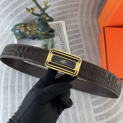 爱马仕 特种皮腰带系列 ，原厂五金精品不锈钢扣，手感柔软舒适 宽3.8Cm。