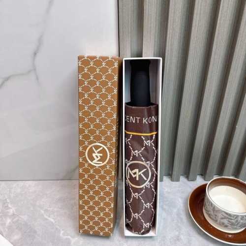 Mk Michael Kors 迈克 夏季新款 全自动折叠晴雨伞 黑色涂层防晒有效阻隔紫外线99%，Upf 50 所以能起到伞下体感降温的效果！ 有效隔热，高效