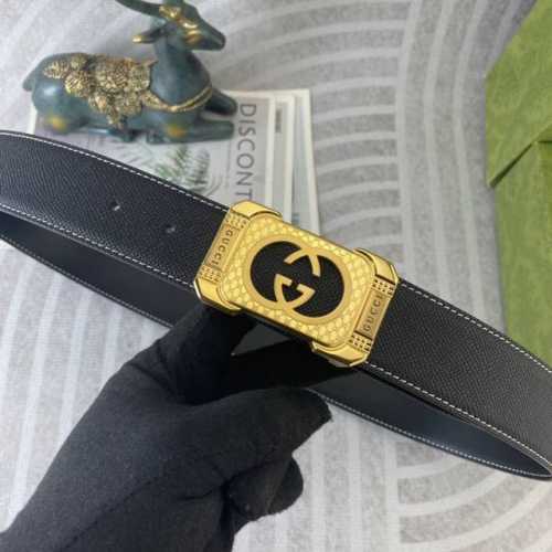 古奇 特种皮腰带系列 ，原厂五金精品不锈钢扣，手感柔软舒适 宽3.8Cm。
