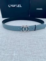 宽度3.0Cm Chanel 香奈儿 原版碰纹牛皮金 银 色镶钻钢扣。