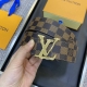 特 驴家Lv早春新品 原单品质 宽度3.8Cm 双面可用 全新摩登时尚的帆布衬托原厂小牛皮底 搭配经典而精致的搭扣设计