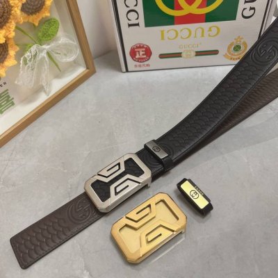 品名：古奇.Gu...Ci 材质：原单牛皮腰带 专柜原单品质、做工精细，时尚大牌，送人自用首选 包装： 请认准如图专柜包装赠送打孔器手提袋专柜礼盒宽度3.8Cm
