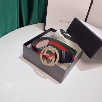 Gucci 4Cm经典红绿织带官网潮流款,原版加厚纯棉织带 。头尾拼接头层小牛皮 ，内衬头层变色磨砂底。