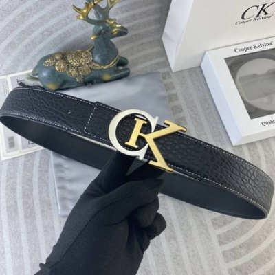 Ck 特种皮腰带系列 ，原厂五金精品不锈钢扣，手感柔软舒适 宽3.8Cm。