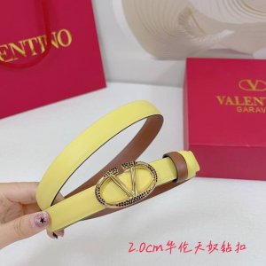 2.0Cm华伦天奴平纹腰带，双面头层牛皮，长度：.75.80.85.90.95.100.欧，钻五金扣原版开模定制庆祝]