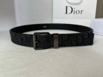 35毫米黑色与米色Dior Oblique印花与黑色牛皮荔枝底，精致金属针扣。简约时尚超级洋气百搭 顶级 原单150