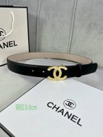 宽度3.0Cm Chanel 香奈儿 进口柔软小牛皮金 银色花纹金属logo花纹钢扣。