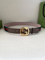 宽度3.8Cm G U C C I 经典帆布织带磨砂底腰带 头尾用采头层野猪皮纹效果点缀 配以织纹质皮滚边搭配原单钢扣。夏季男百女搭款 上身效超果级棒