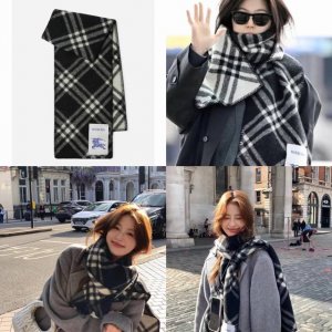 B家。 锯齿状车线版 低调的奢侈感极品柔美精英高手级别的时髦感围巾这款Burberry羊绒羊毛混纺围巾，越看越爱，越看越时髦，越看越喜欢这种工艺和配色一看就知道