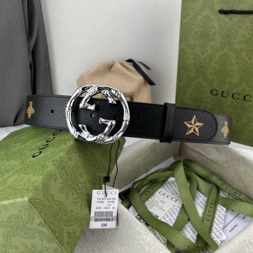 古奇，宽3.8Cm。最新原单意大利进口，Gucci复古标识出自80年代印花，搭配织纹背景，浮雕装饰金属搭扣，条条精美无瑕疵，原厂复刻，做工精细，搭配最新专柜方形