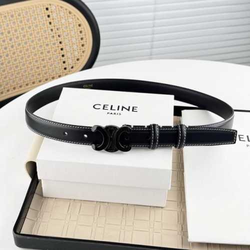 特 -Celin E新品立体浮标针扣女士腰带 意大利进口小牛皮 搭铜扣 宽度2.5