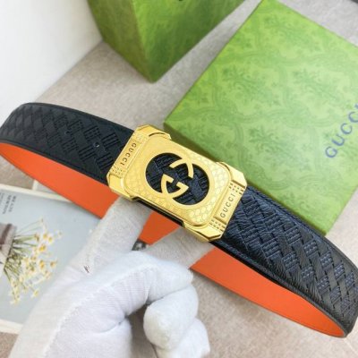 古奇 特种皮腰带系列 ，原厂五金精品不锈钢扣 手感柔软舒适 宽3.8Cm。