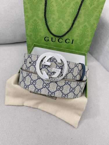 特 Gucci 高端定制男士原单皮带，海外限量定制款式，顶级原厂材质复刻，体现腰间贵族的一款必备腰带，宽度4.0Cm