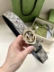 宽度4.0Cm Gucci 双面腰带，一侧为Gg Supreme帆布融入米奇图案 ，反面一侧为进口头层砂底 配以互扣式双G镶钻 原单钢扣采用真空电镀