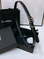 Chanel 24C 链条 牛皮黑 Logo搭扣 黄铜金属 进口胎牛皮平纹带身 饰有Cc小Logo手感柔软 细腻 2.0Cm