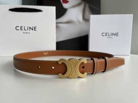 Celine赛琳凯旋门徽标金扣潮流腰带，穿出好身材高腰线的秘密武器。2.5Cm 65247 - 点击图像关闭