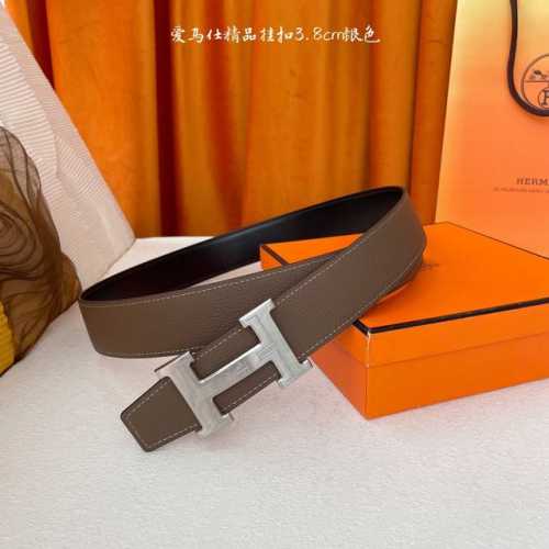 特 爱马仕Hermes 原单爱马仕，宽3.8Cm进口原版皮带身，双面可两面用，精品电镀五金 ！
