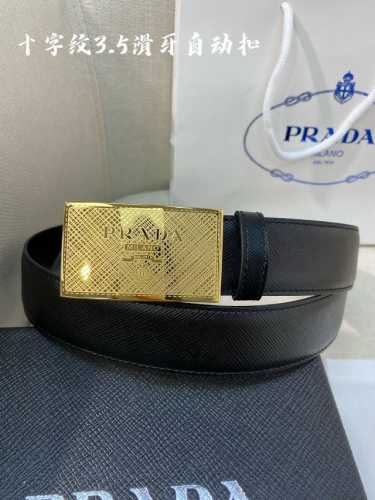 特P190 普拉达男士自动腰带- 宽度34Mm 316精品钢扣 精工打造 手感柔软 可以裁剪