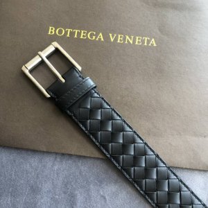 Bottega Veneta葆碟家男士手工编织头层牛皮针扣腰带3.5Cm。65247180 DDD