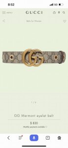 古奇. 宽4.0Cm 新款 系列产品的标志性象征，经典双G五金标识匠心呈现在这款腰带上，精美五金的细节尽显华美气息