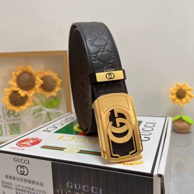 品名：古奇.Gu...Ci 材质：原单牛皮腰带 专柜原单品质、做工精细，时尚大牌，送人自用首选 包装： 请认准如图专柜包装赠送打孔器手提袋专柜礼盒宽度3.8Cm