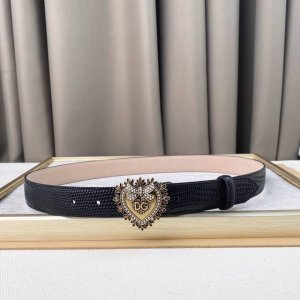 D&G 腰带新款 精工铜制五金扣 原版蜥蜴纹牛皮 手感超级细腻 宽度3.0Cm