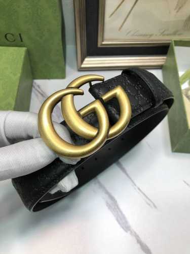 特 配全套包装礼盒 古驰：原单头层牛皮压小G面，内衬头层小牛皮底，搭配原单扣,原产皮料定制，专柜宽度3.8