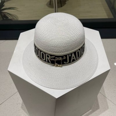 Dior迪奥草帽 夏季新款太阳帽 草帽 高级定制 头围57Cm