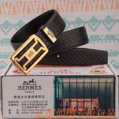 腰带皮带：爱玛仕原单牛皮腰带· 男款皮带：材质百分百头层牛皮腰带保证真皮皮带，专柜原单品质、做工精细，时尚大牌，送人自用首选包装： 请认准如图专柜包装赠
