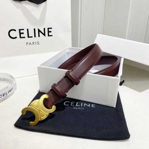 Celin E新品立体浮标扣女士腰带 意大利进口小牛皮 搭铜扣 宽度2.5
