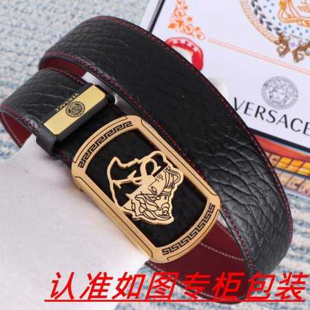 品名：Versace.范思哲原单 材料：百分百头层牛皮，保证真皮。24K纯钢扣双面可用专柜同等质量， 送人自用首选包装： 请认准如图专柜包装，赠送打孔器，银联发 - 点击图像关闭