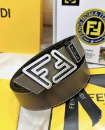 皮带 Fendi.芬迪..顶级原单复刻. 腰带 百分百头层牛皮 保证真皮 双层Ff斜面磨砂烤漆24K纯钢扣材质 永不掉色纯手工一针一线缝制小牛皮正反双面使用商场