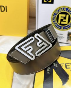 皮带 Fendi.芬迪..顶级原单复刻. 腰带 百分百头层牛皮 保证真皮 双层Ff斜面磨砂烤漆24K纯钢扣材质 永不掉色纯手工一针一线缝制小牛皮正反双面使用商场