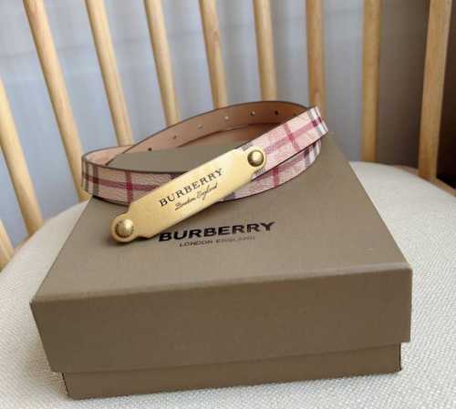Burberry 巴宝莉 专柜同款 原厂进口牛皮窄版腰带 宽:2.0Cm 精品纯铜女饰牌搭扣 女士首选夏天搭配牛仔裤休闲裤超美 时尚百搭