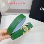 3.0Cm香奈儿腰带，头层牛皮双面配色可用，长度：.75.80.85.90.95.100欧，精品玉石钻钢扣原版开模定制庆祝]