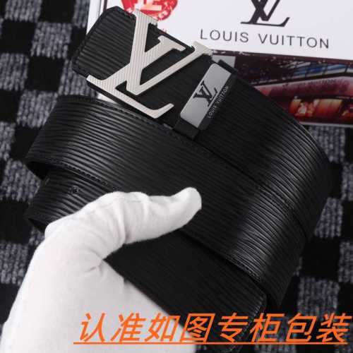男士腰带：Lv 路易斯登 原单 男士皮带：百分百头层牛皮，保证真皮。24K纯钢扣双面可用专柜同等质量， 送人自用首选 包装： 请认准如图专柜包装，赠送打孔器，银