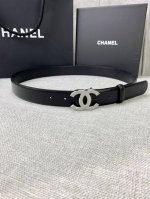 特 宽度3.0Cm Chanel 香奈儿 女士腰带皮带新款柔软的进口小牛皮金 银压砂面金属钢扣。