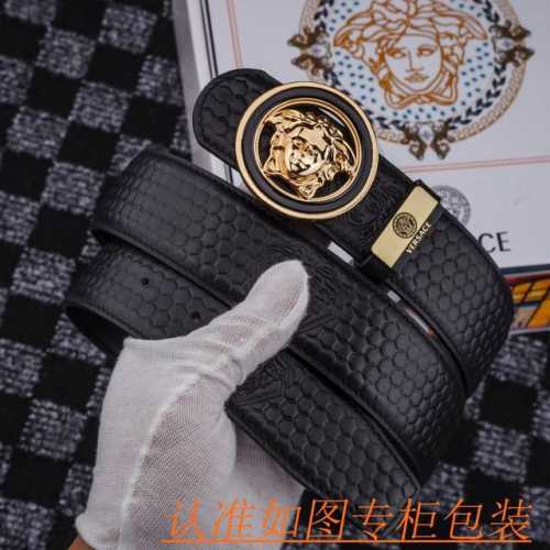 品名：范思哲 原单 材料：百分百头层牛皮，保证真皮。专柜原单品质、做工精细，送人自用首选 包装： 请认准如图专柜包装，赠送打孔器，银联发票，宽度3.8CM