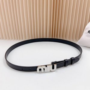 特 2.0Cm缪缪新款腰带，双面头层牛皮皮料，长度：.75.80.85.90.95.100欧， 铜 五金扣原版开模定制庆祝]