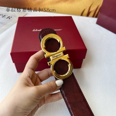 特 P190 菲拉格慕 双面进口小牛皮，搭配精品钢扣，宽度3.8Cm，时尚大方，百搭单品