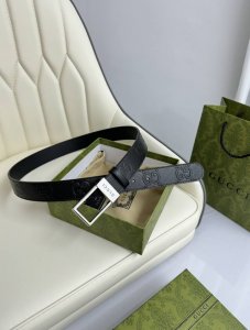 特 Gucci，原厂精密电渡扣头，意大利原厂皮，宽3.5Cm，代购级。