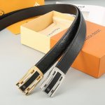 特P190 Lv 双面头层牛皮 宽3.5Cm 不锈钢金属标识，适合商务低调人士！自动扣款式