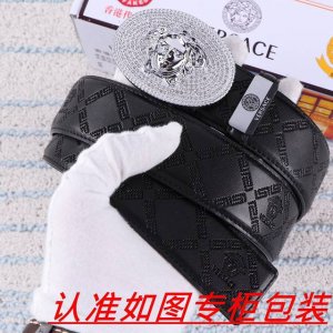 品名：范思哲 腰带原单 皮带 材料：百分百头层牛皮，保证真皮。24K纯钢扣双面可用专柜同等质量， 送人自用首选包装： 请认准如图专柜包装，赠送打孔器，银联发票，