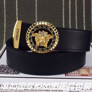 品名：范思哲.Ver sace原单 型号：认准如图专柜包装，赠送打孔器 材料：百分百头层牛皮，保证真皮。美人头，24k钢扣，雕花工艺专柜同等质量， 送人自用首选