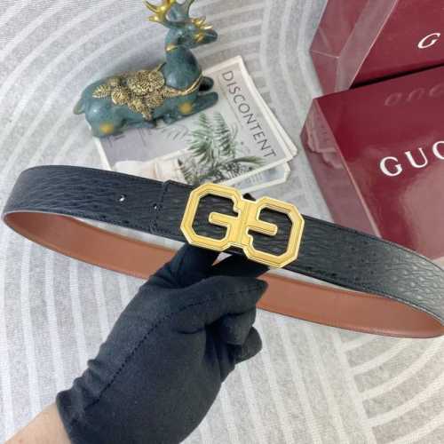 古奇 特种皮腰带系列 ，原厂五金精品不锈钢扣，手感柔软舒适 宽3.8Cm。