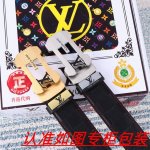 男士腰带：Lv 路易斯登 原单 自动带 男士皮带：百分百头层牛皮，保证真皮。24K纯钢扣双面可用专柜同等质量， 送人自用首选包装： 请认准如图专柜包装，赠送打孔
