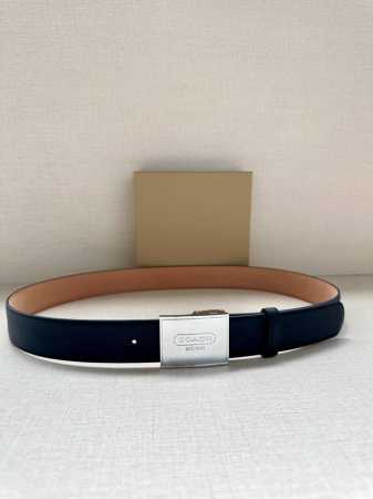 宽度3.5Cm Coach 作为知名的时尚品牌，其品牌标识通常会巧妙地融入腰带的设计中，如在带扣上或皮带上印有品牌的字母缩写、图案等，既彰显了品牌的身份，又不会 - 点击图像关闭